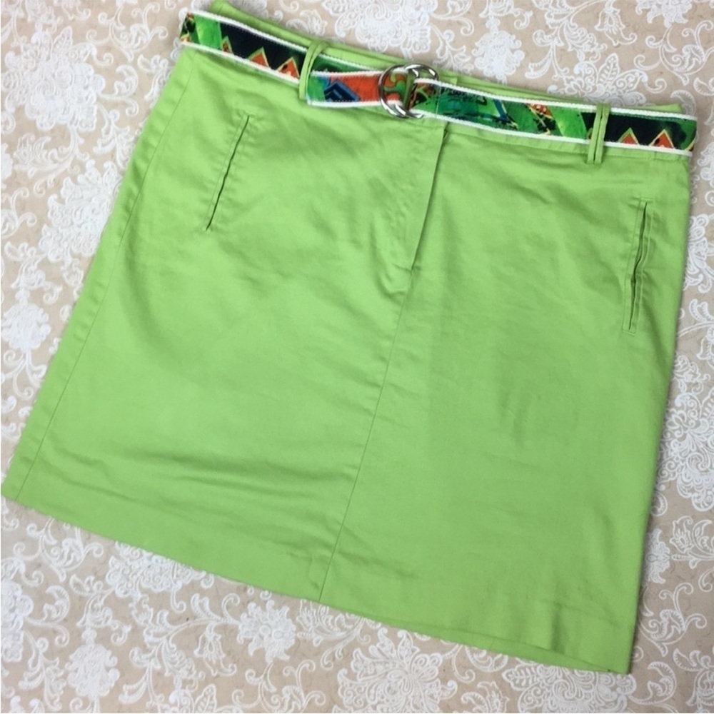 LARRY Lavine Lime Green Casual Skirt 14